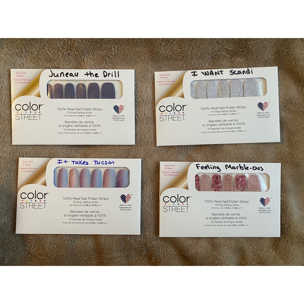 Nail strips (color street brand)- 4 sets